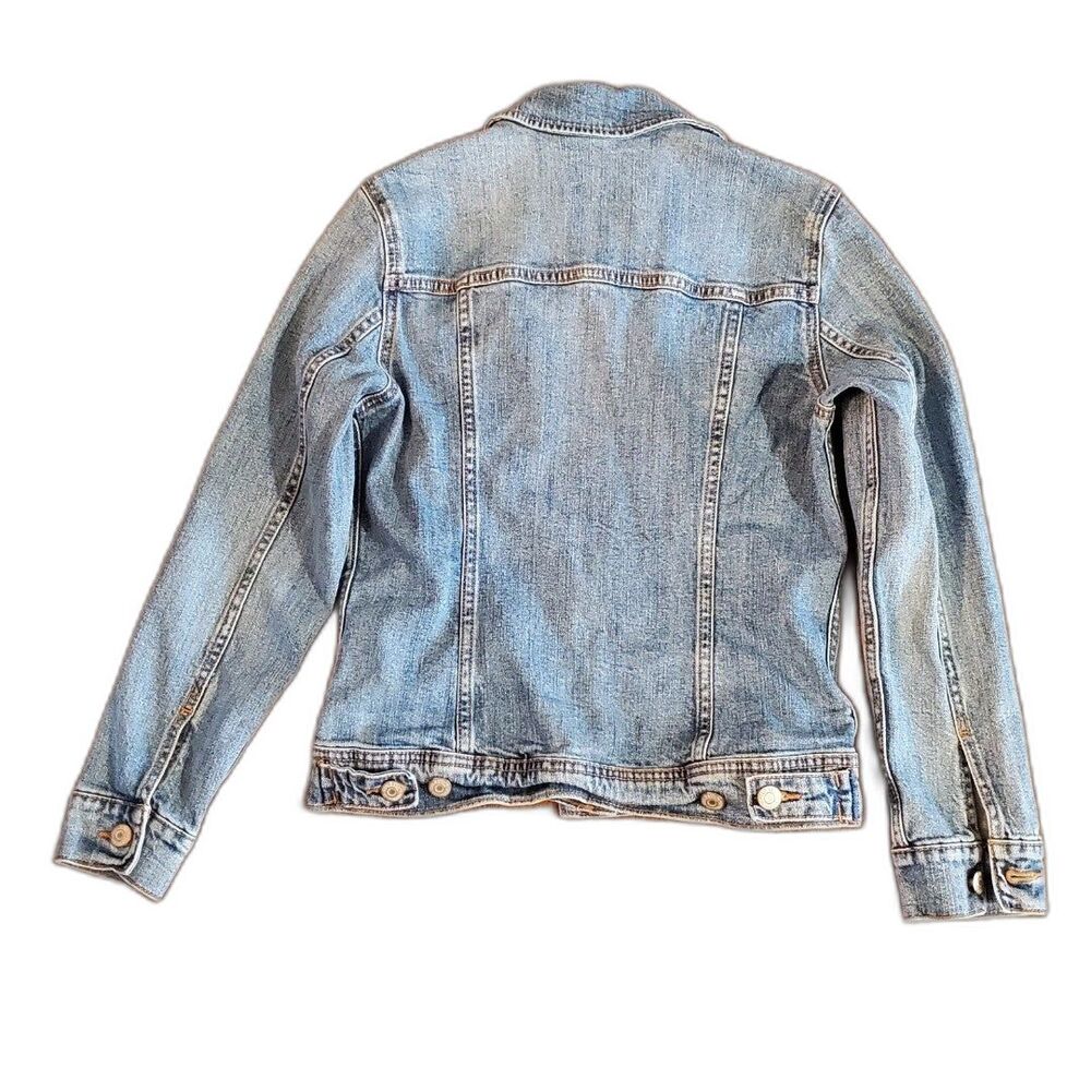 Old Navy Jean Jacket Womens XS Retro 90s Light Wash Denim Button Front - Picture 2 of 8